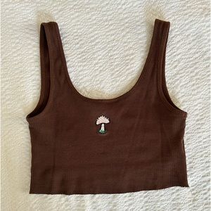 garage brown tank top